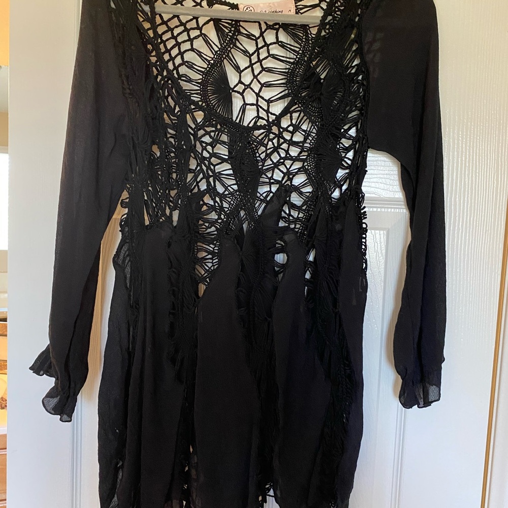 Black Lace Women Top